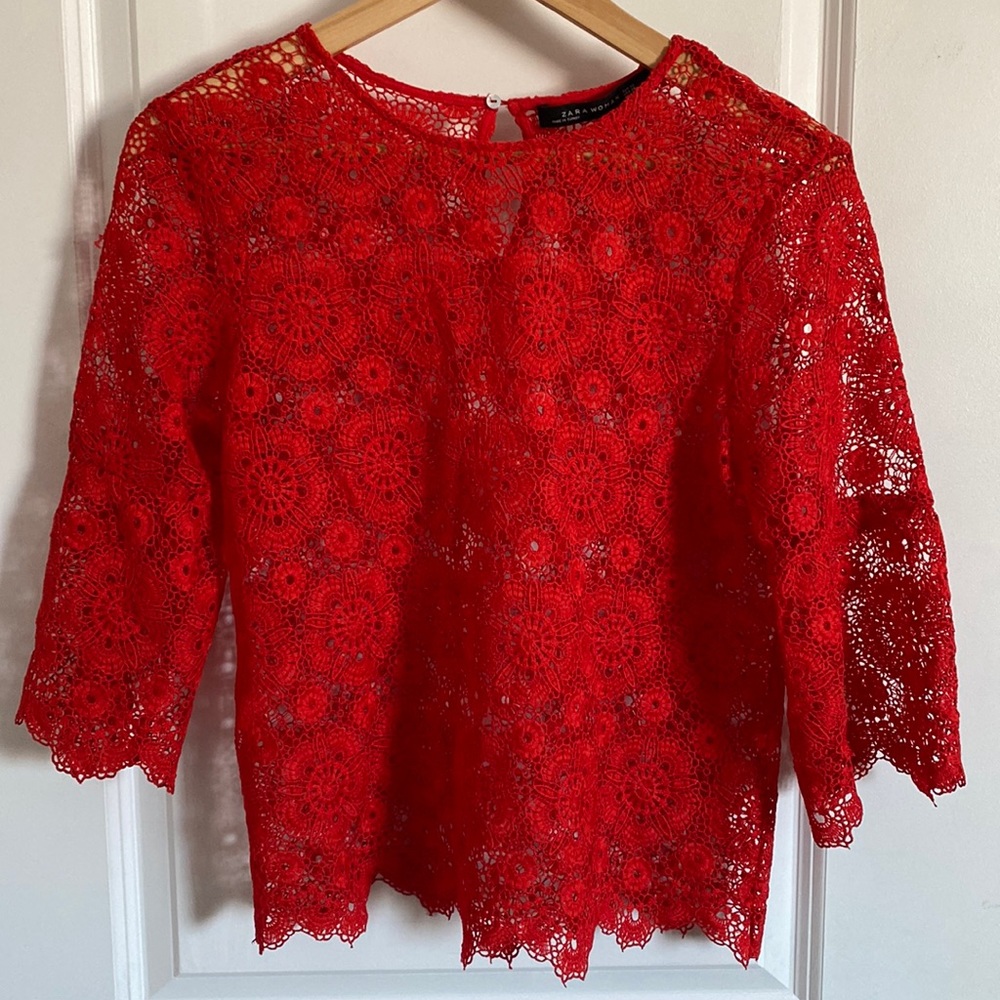 Zara Eyelet Top